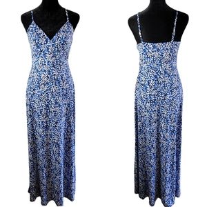 Michael Kors Floral Maxi Dress Sz 4 Sleeveless Side Zip Multi-Color